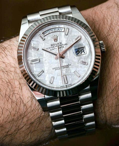 meteorite rolex|rolex meteorite dial day date.